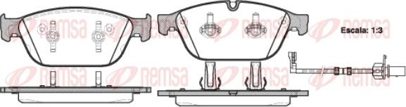 Remsa 1443.02 - Тормозные колодки, дисковые, комплект unicars.by