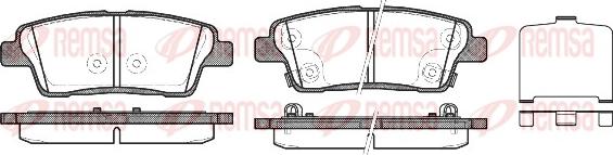 Remsa 1458.02 - Тормозные колодки, дисковые, комплект unicars.by