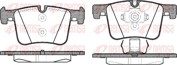 Remsa 1457.00 - Тормозные колодки, дисковые, комплект unicars.by