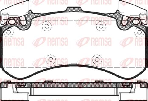 Remsa 1463.00 - Тормозные колодки, дисковые, комплект unicars.by