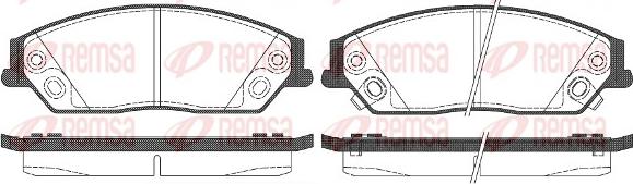 Remsa 1467.02 - Тормозные колодки, дисковые, комплект unicars.by