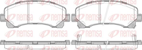 Remsa 1407.00 - Тормозные колодки, дисковые, комплект unicars.by