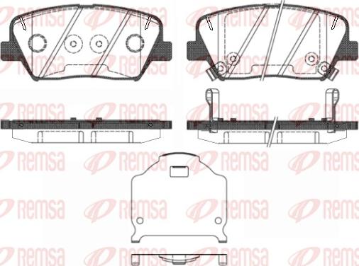 Remsa 1412.02 - Тормозные колодки, дисковые, комплект unicars.by