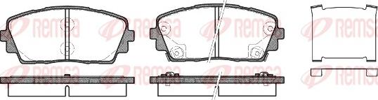 Remsa 1481.02 - Тормозные колодки, дисковые, комплект unicars.by