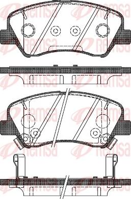 Remsa 1488.02 - Тормозные колодки, дисковые, комплект unicars.by