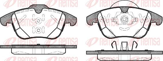 Remsa 1482.00 - Тормозные колодки, дисковые, комплект unicars.by