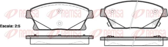 Remsa 1431.02 - Тормозные колодки, дисковые, комплект unicars.by