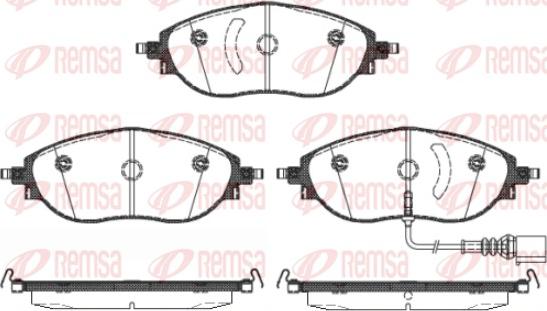 Remsa 1470.01 - Тормозные колодки, дисковые, комплект unicars.by