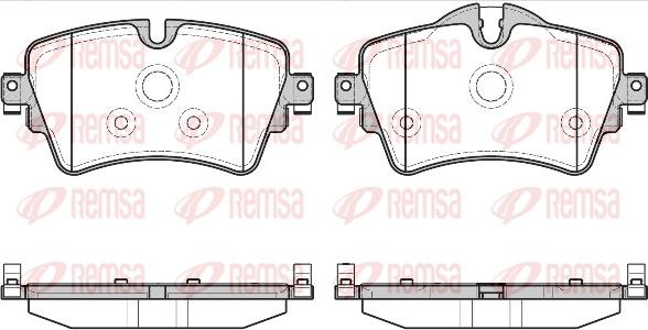 Remsa 1599.08 - Тормозные колодки, дисковые, комплект unicars.by