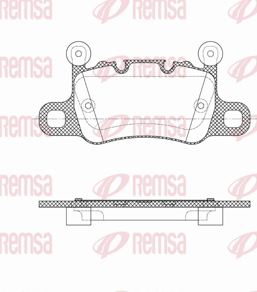 Remsa 1598.40 - Тормозные колодки, дисковые, комплект unicars.by