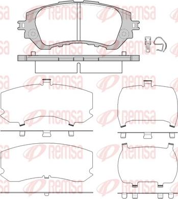 Remsa 1558.00 - Тормозные колодки, дисковые, комплект unicars.by