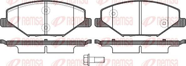 Remsa 1553.00 - Тормозные колодки, дисковые, комплект unicars.by