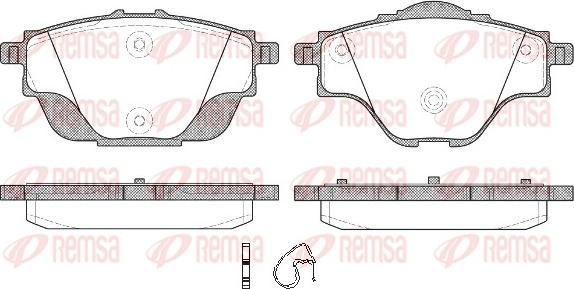 Remsa 1557.00 - Тормозные колодки, дисковые, комплект unicars.by