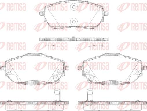 Remsa 1561.02 - Тормозные колодки, дисковые, комплект unicars.by