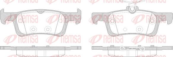 Remsa 1563.00 - Тормозные колодки, дисковые, комплект unicars.by