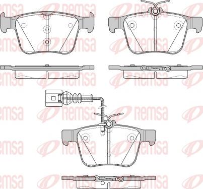 Remsa 1516.11 - Тормозные колодки, дисковые, комплект unicars.by