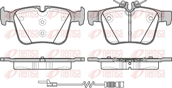 Remsa 1516.20 - Тормозные колодки, дисковые, комплект unicars.by