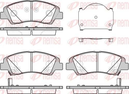 Remsa 1583.02 - Тормозные колодки, дисковые, комплект unicars.by