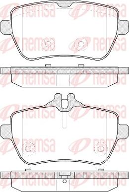 Remsa 1535.00 - Тормозные колодки, дисковые, комплект unicars.by