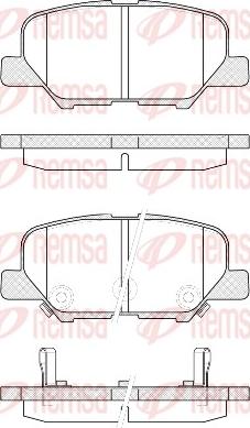 Remsa 1536.02 - Тормозные колодки, дисковые, комплект unicars.by