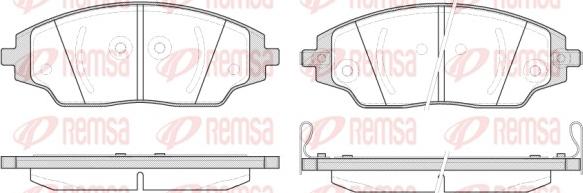 Remsa 1537.02 - Тормозные колодки, дисковые, комплект unicars.by