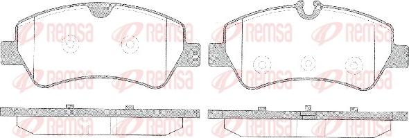 Remsa 1521.00 - Тормозные колодки, дисковые, комплект unicars.by