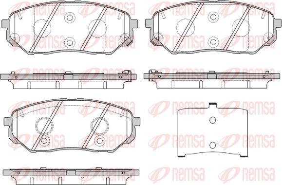 Remsa 1661.02 - Тормозные колодки, дисковые, комплект unicars.by