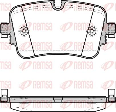 Remsa 1668.08 - Тормозные колодки, дисковые, комплект unicars.by