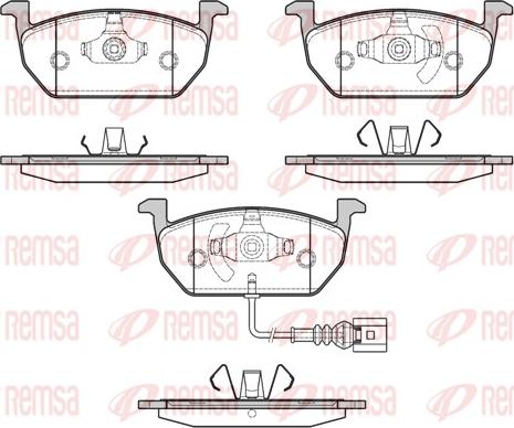 Remsa 1601.01 - Тормозные колодки, дисковые, комплект unicars.by