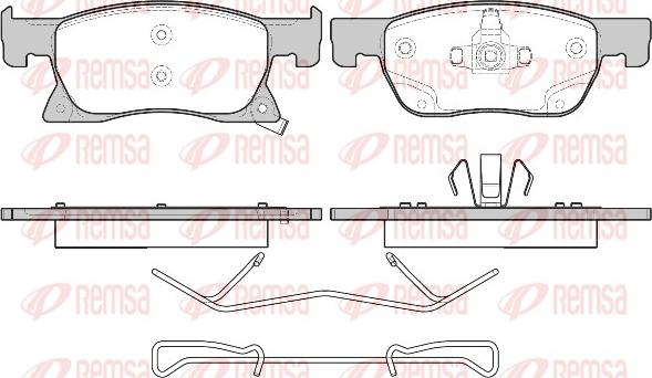 Remsa 1681.02 - Тормозные колодки, дисковые, комплект unicars.by