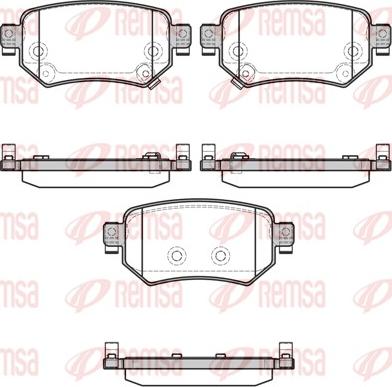 Remsa 1682.02 - Тормозные колодки, дисковые, комплект unicars.by