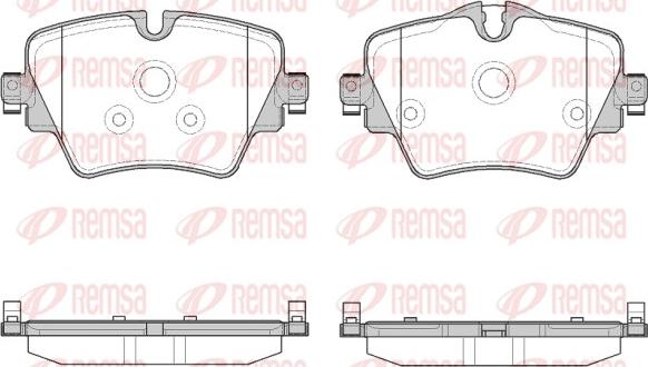 Remsa 1625.08 - Тормозные колодки, дисковые, комплект unicars.by