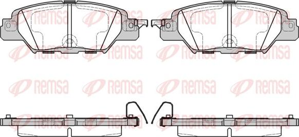 Remsa 1677.00 - Тормозные колодки, дисковые, комплект unicars.by