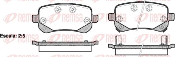 Remsa 1095.02 - Тормозные колодки, дисковые, комплект unicars.by