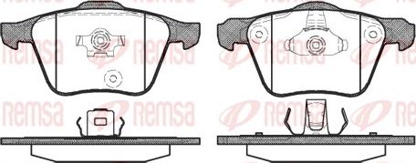 Remsa 1043.00 - Тормозные колодки, дисковые, комплект unicars.by