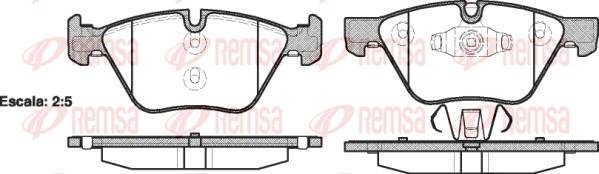 Remsa 1052.10 - Тормозные колодки, дисковые, комплект unicars.by