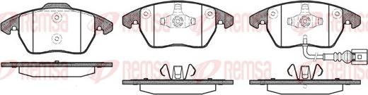 Remsa 1030.01 - Тормозные колодки, дисковые, комплект unicars.by