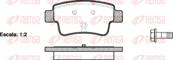 Remsa 1198.00 - Тормозные колодки, дисковые, комплект unicars.by