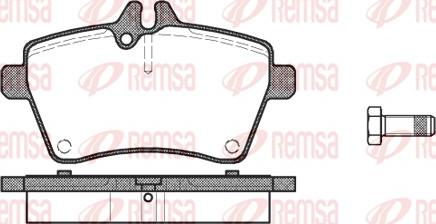 Remsa 1144.00 - Тормозные колодки, дисковые, комплект unicars.by