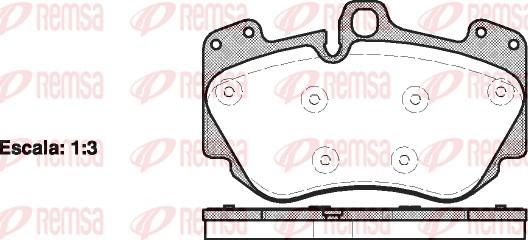 Remsa 1140.10 - Тормозные колодки, дисковые, комплект unicars.by