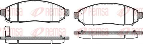 Remsa 1162.01 - Тормозные колодки, дисковые, комплект unicars.by