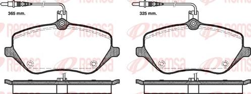 Remsa 1101.04 - Тормозные колодки, дисковые, комплект unicars.by