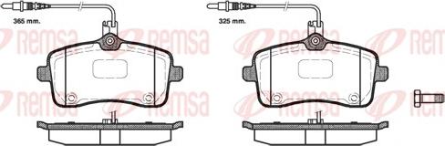 Remsa 1102.04 - Тормозные колодки, дисковые, комплект unicars.by