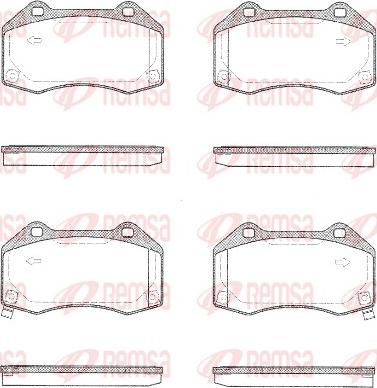 Remsa 1113.02 - Тормозные колодки, дисковые, комплект unicars.by