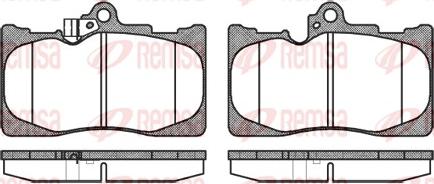 Remsa 1180.02 - Тормозные колодки, дисковые, комплект unicars.by