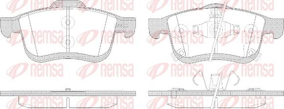 Remsa 1183.42 - Тормозные колодки, дисковые, комплект unicars.by