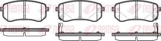 Remsa 1135.02 - Тормозные колодки, дисковые, комплект unicars.by