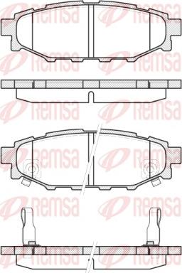 Remsa 1136.12 - Тормозные колодки, дисковые, комплект unicars.by