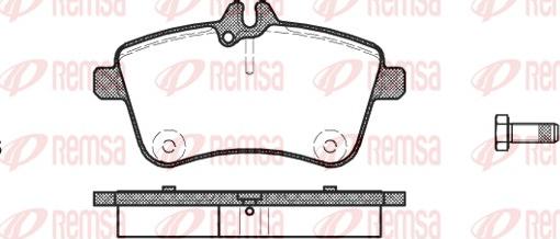 Remsa 1130.00 - Тормозные колодки, дисковые, комплект unicars.by