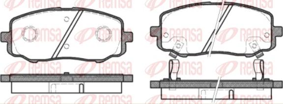 Remsa 1133.12 - Тормозные колодки, дисковые, комплект unicars.by